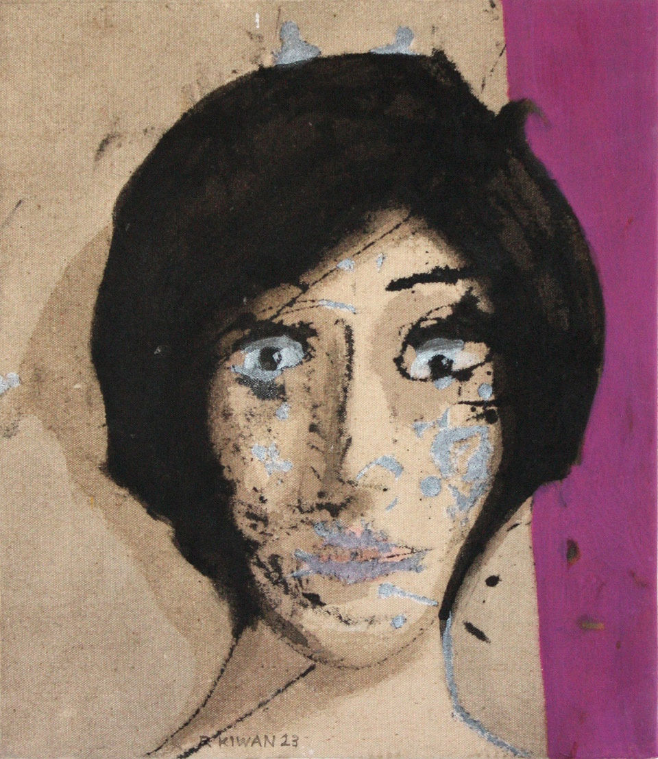 Rabee Kiwan Untitled, 2023 Acrylic on canvas 35 x 30 cm 13 3/4 x 11 3/4 in