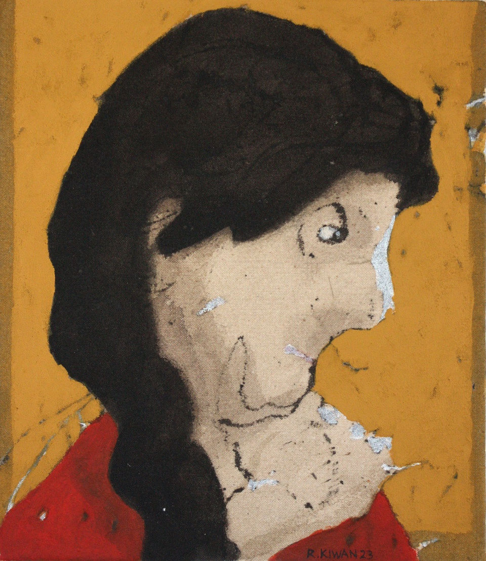 Rabee Kiwan Untitled, 2023 Acrylic on canvas 35 x 30 cm 13 3/4 x 11 3/4 in