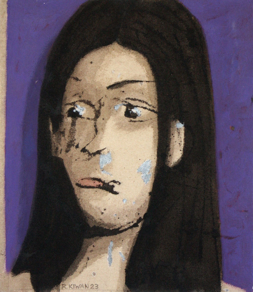 Rabee Kiwan Untitled, 2023 Acrylic on canvas 35 x 30 cm 13 3/4 x 11 3/4 in