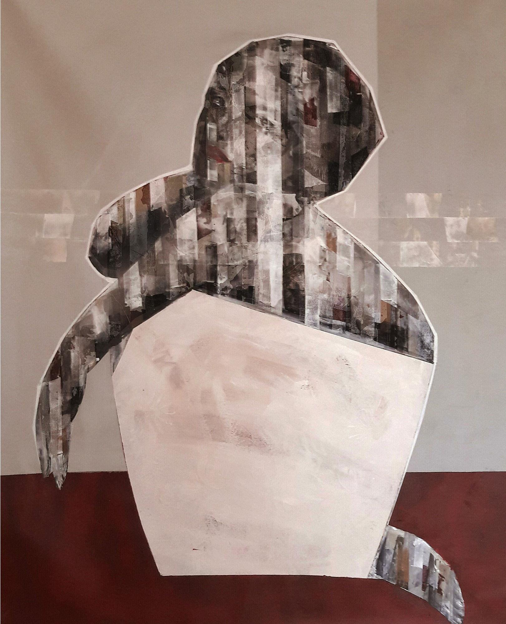 Besher Koushaji Reflection, 2016 Mixed media on canvas 120 x 100 cm 47 1/4 x 39 1/4 in