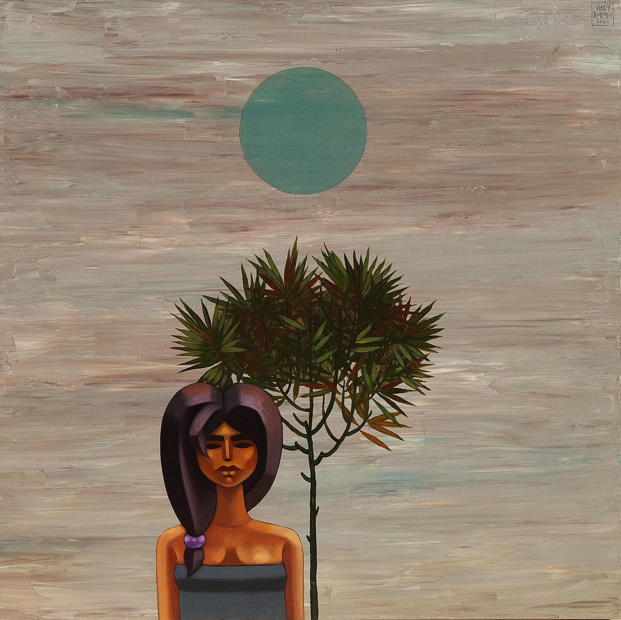 Hady Boraey Untitled, 2024 Acrylic on canvas 100 x 100 cm 39 1/4 x 39 1/4 in