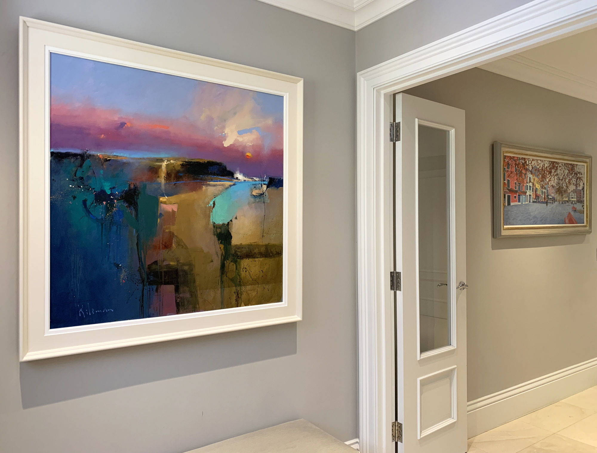 Statement pieces by Peter Wileman and Nicholas Verrall for a contemporary hallway