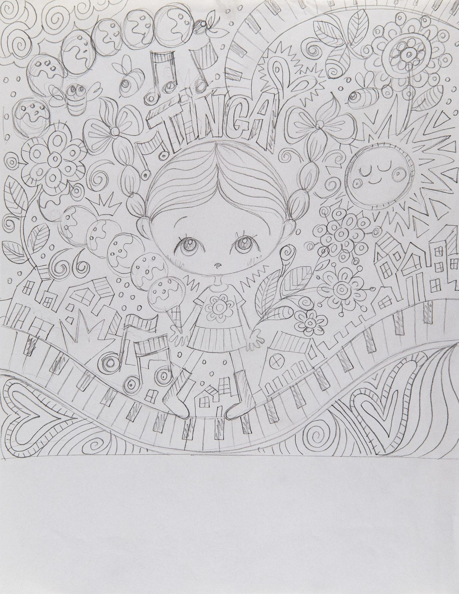 Amparín Serrano Espinosa Tinga, ca. 2010 Fotografía digital de obra en grafito sobre papel