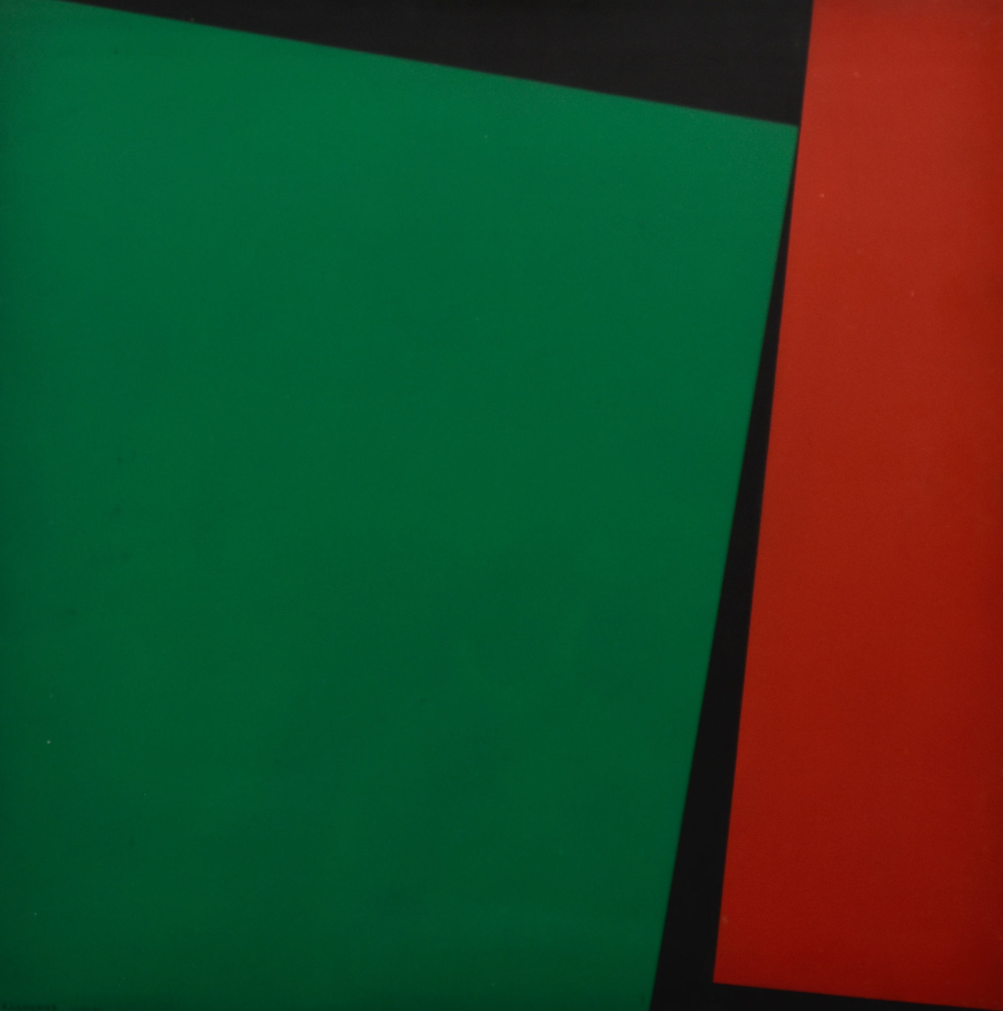 Composición Verde, Roja y Negra 1958-80 51x 51 cm