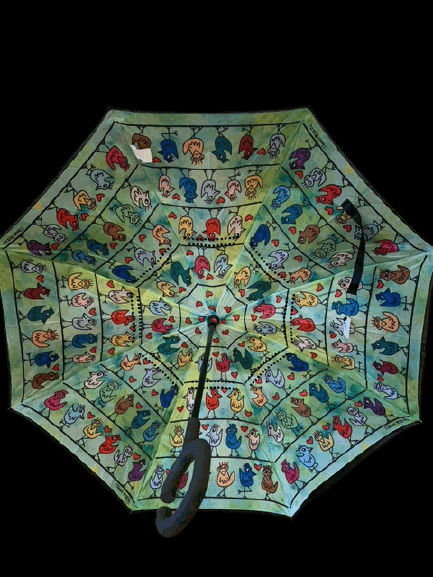 Romero Britto, UMBRELLA COT COT, 2018