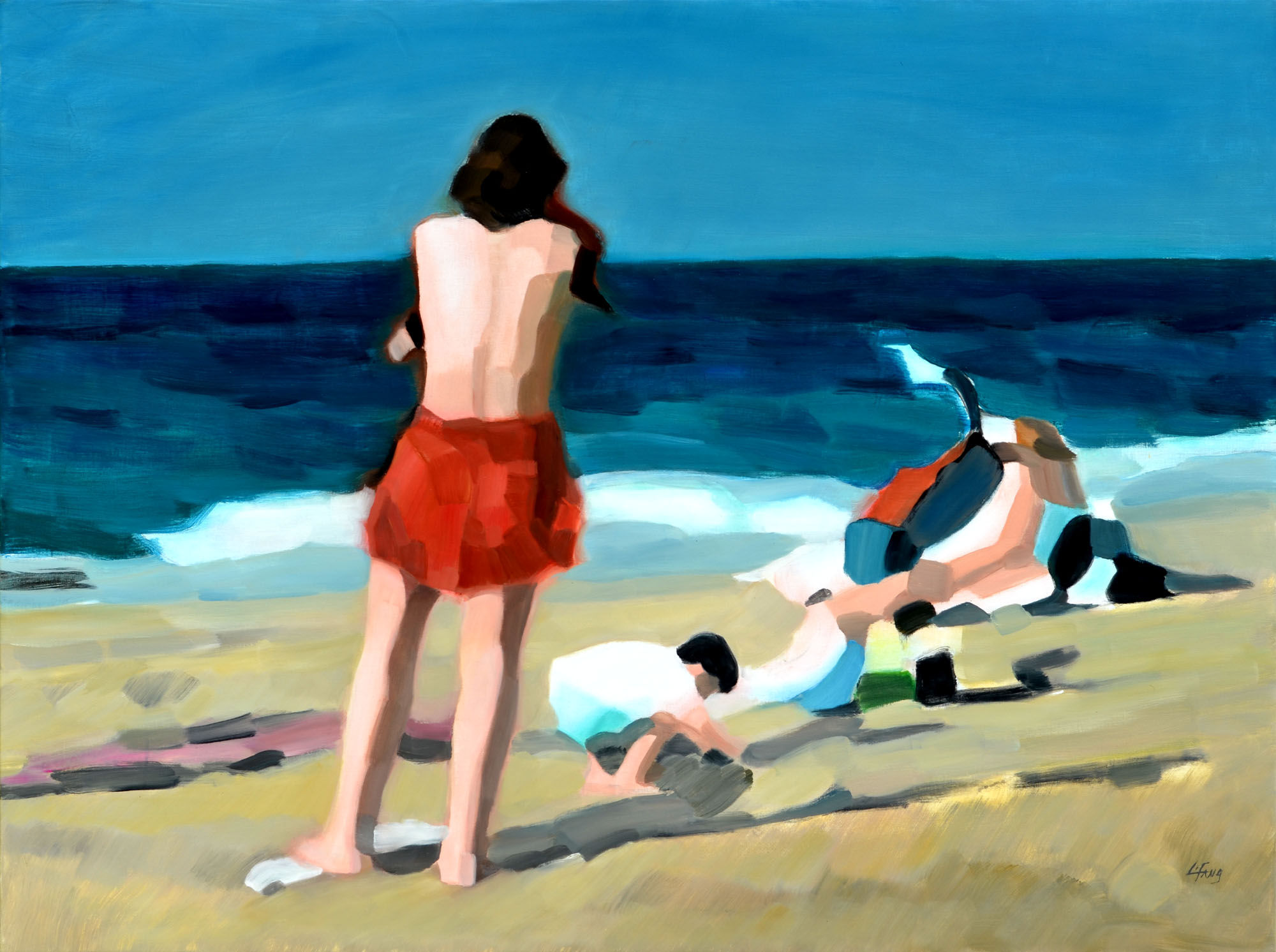 Li Fang, Avant l'orage N° 4, 2024, huile sur toile, 97 x 130 cm.