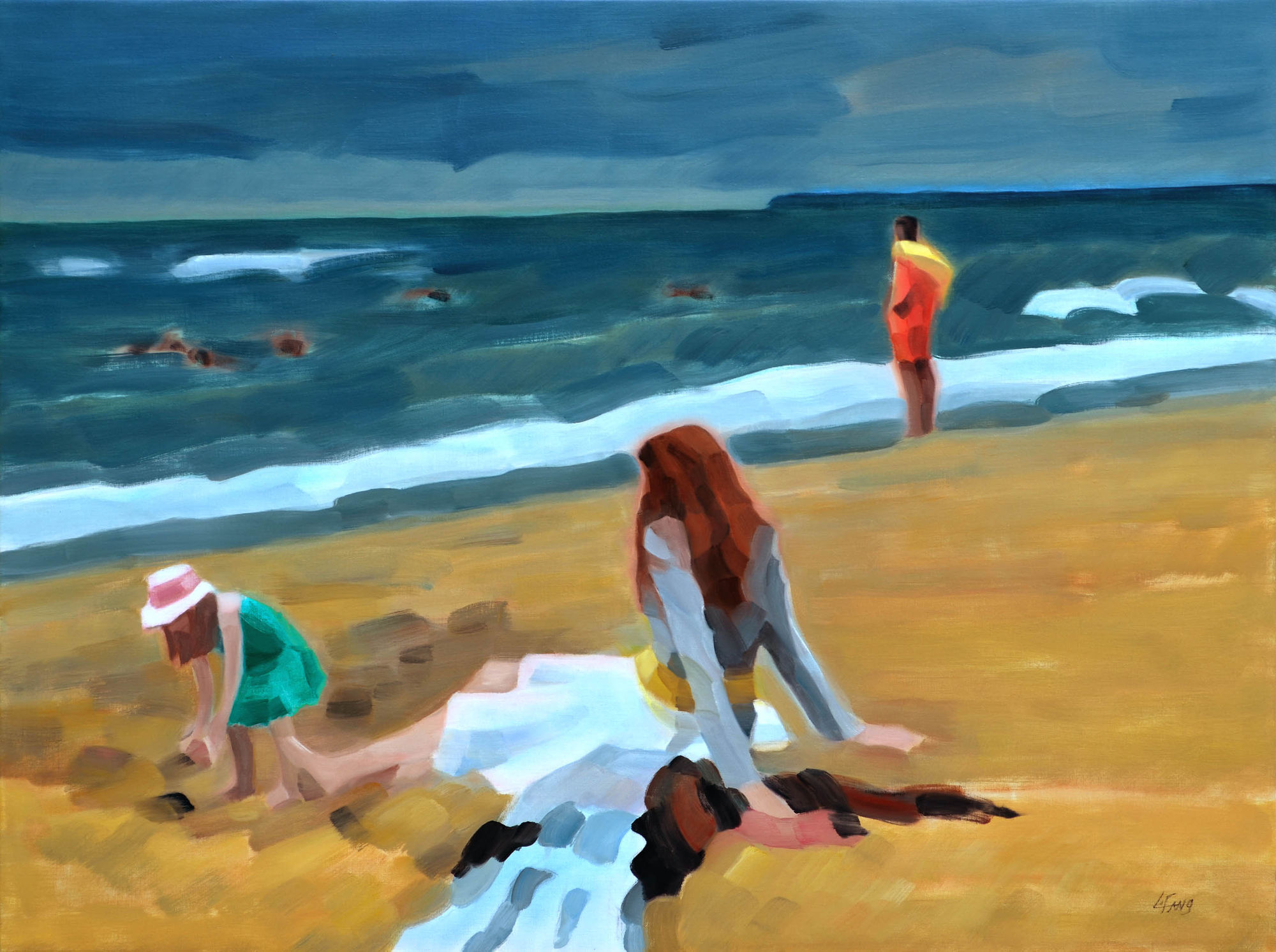 Li Fang, Avant l'orage N° 8, 2024, huile sur toile, 97x130cm.