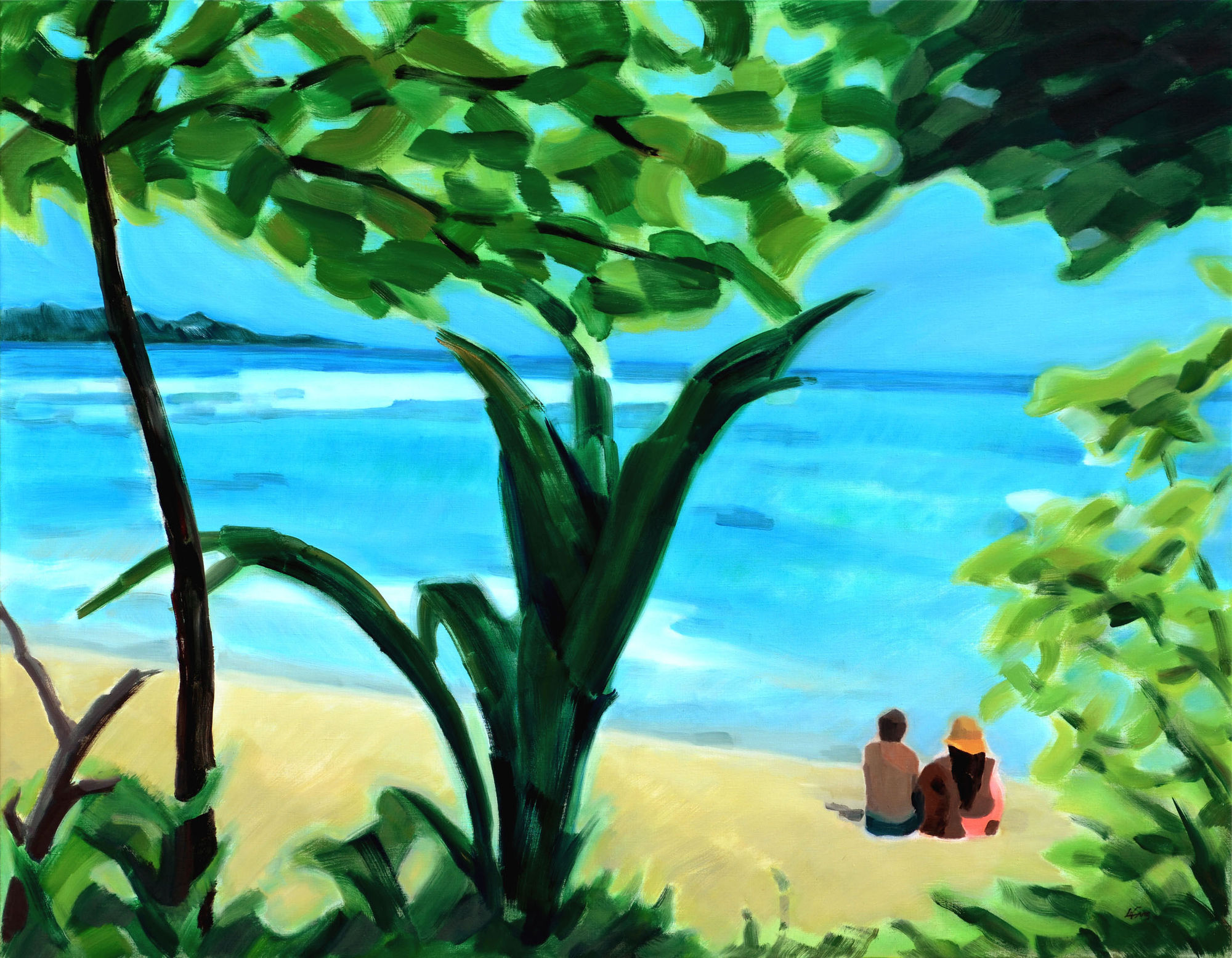 Li Fang, Somewhere N° 2, 2025, huile sur toile, 114 x 146 cm.