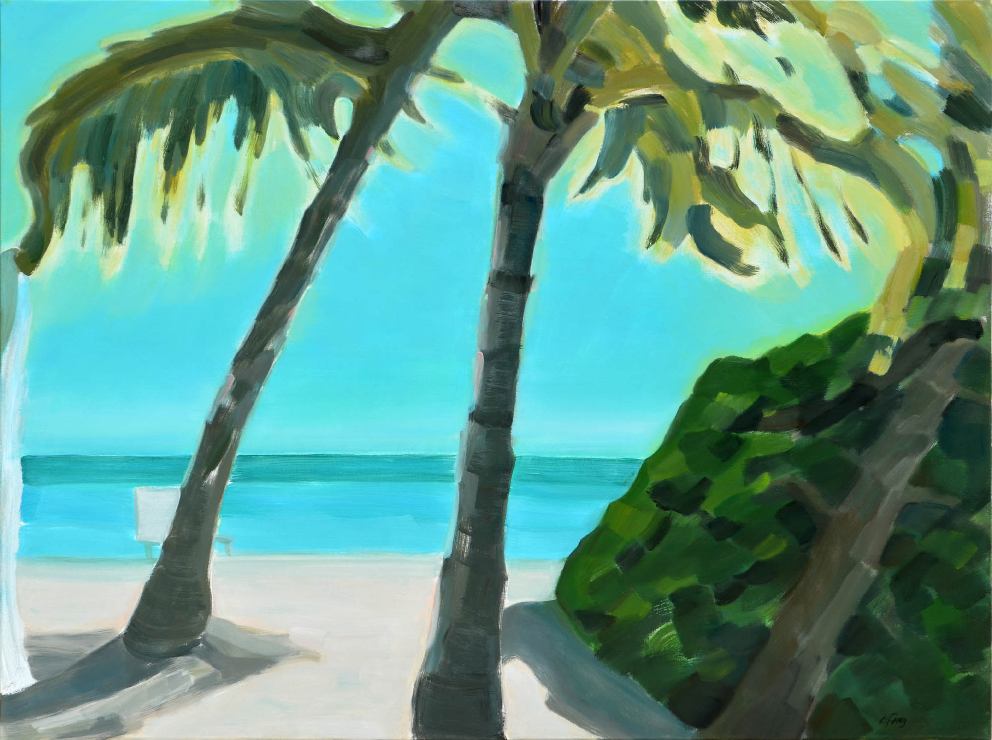 Li Fang, Somewhere N° 8, 2025, huile sur toile, 130 x 97 cm.