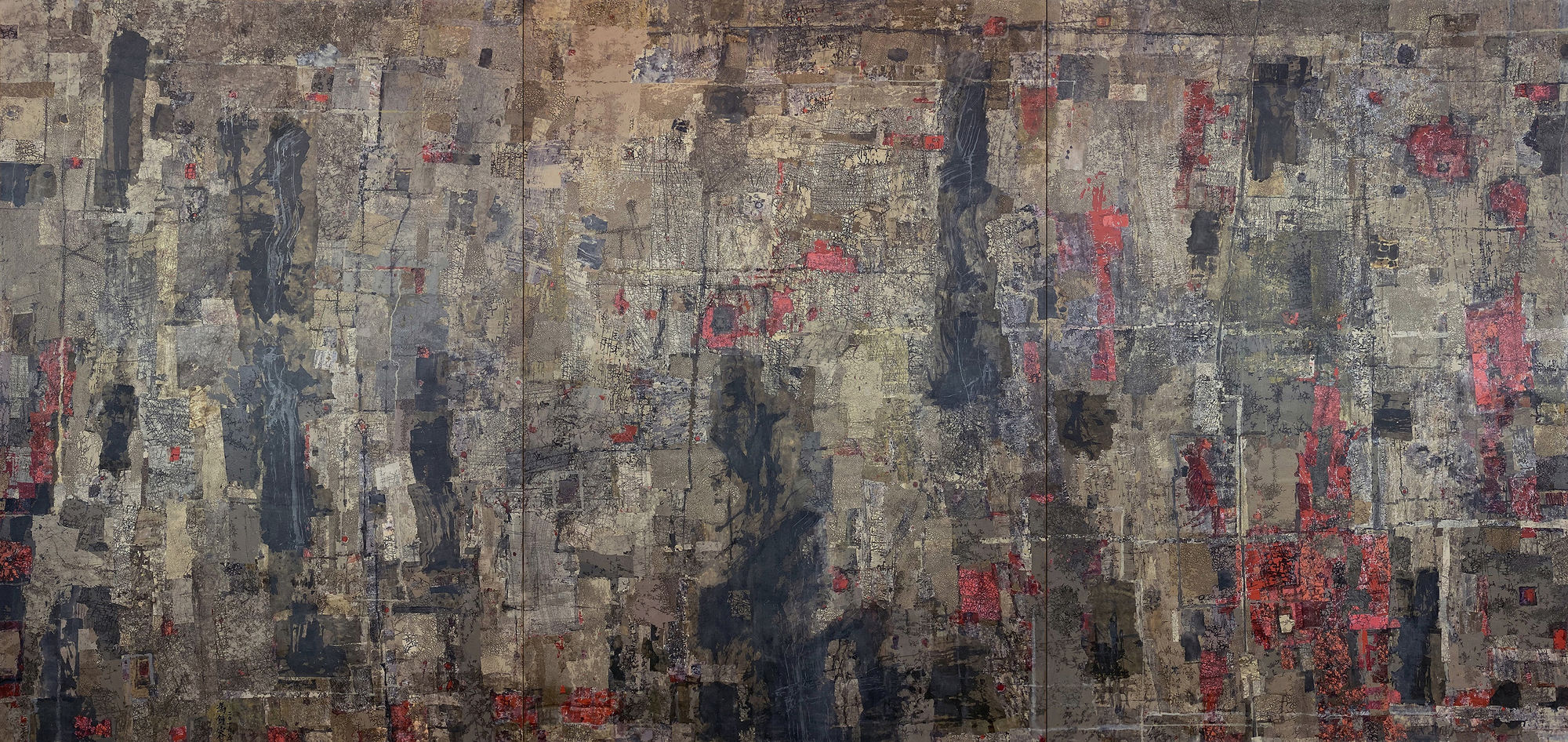 Fong Chung-Ray, 2019-11-06 Mixed Media on Canvas, Triptych 179.2 x 368.7 cm, 2019
