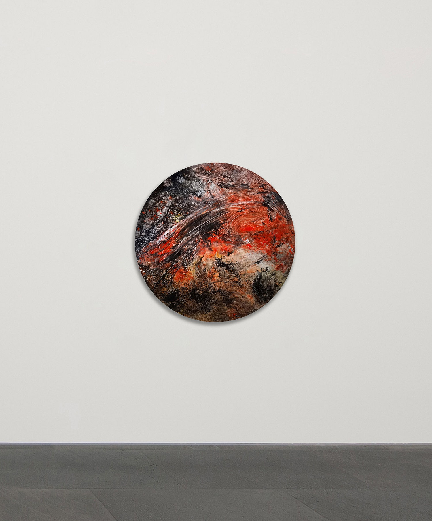 C. N. Liew Aesthetic Imagery II (2022) Mixed Media on Metal Diameter: 120 cm
