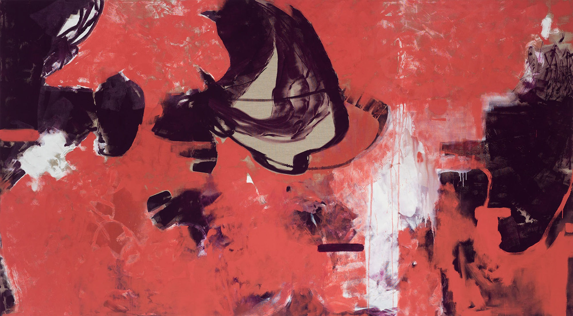 Michael Müller, Berliner Spätsommer #3 (Berlin Late Summer) Acrylic Paint on Belgian Canvas, 200 x 360 cm, 2019