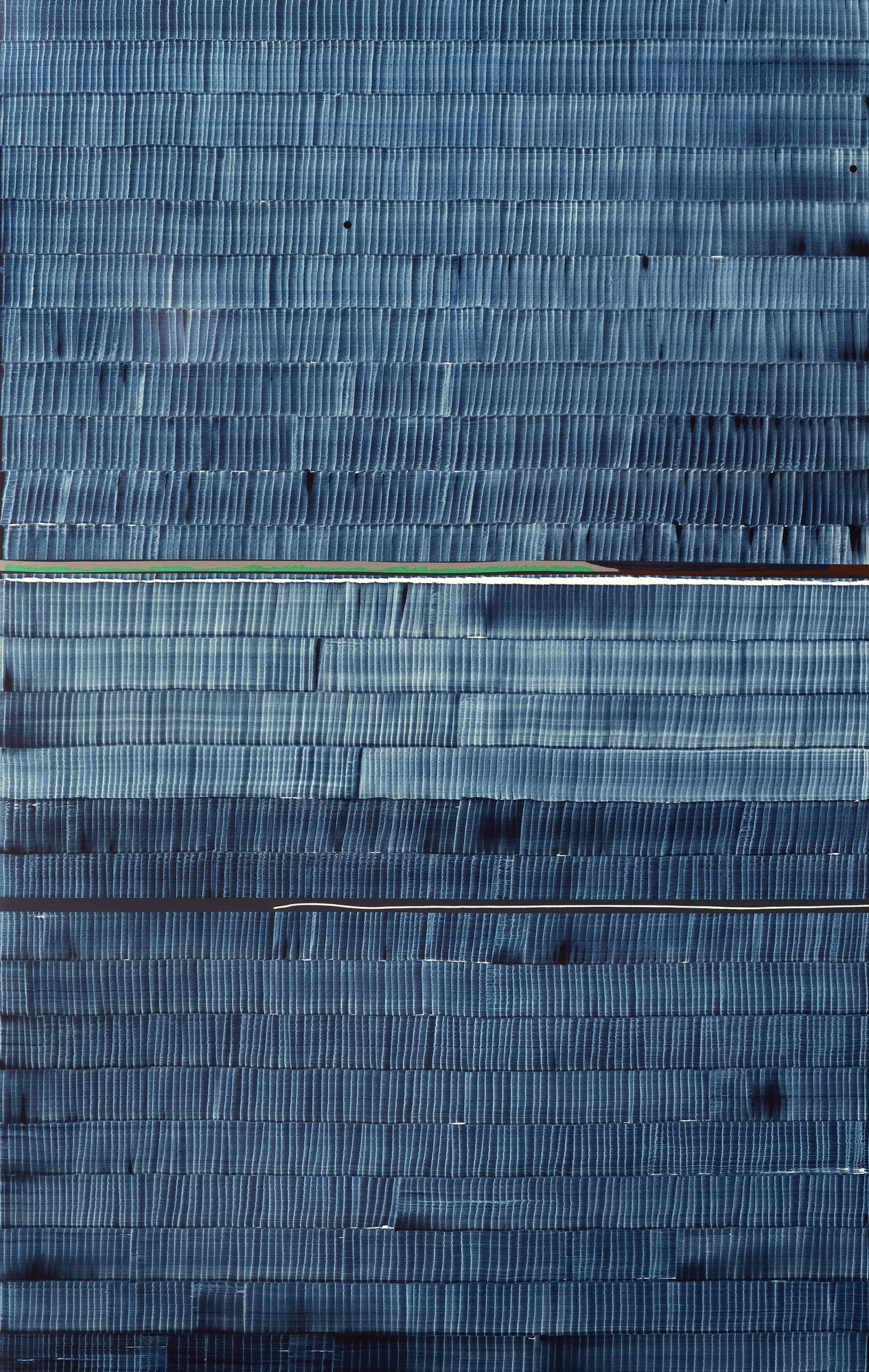 Juan Uslé, Serpis 2 Vinyl Dispersion and Dry Pigment on Canvas, 244 x 153 cm, 2018