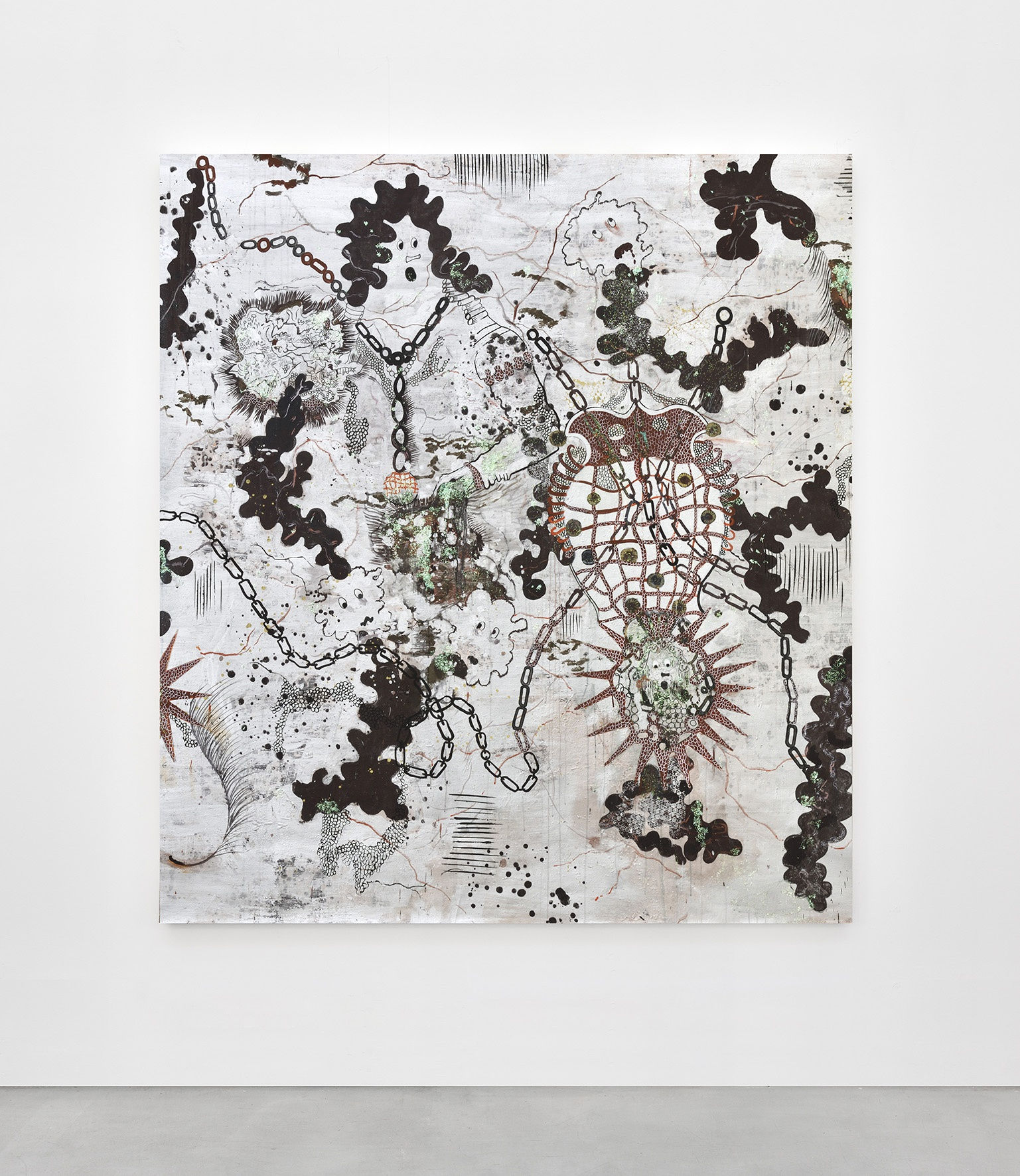 H&eacute;l&egrave;ne Delprat Tapisserie pour la chambre du Roy, 2019 - 2021 Pigment, liant acrylique sur toile Pigment, acrylic binder on canvas 78 3/4 x 70 7/8 in 200 x 180 cm &copy;Photo: Rebecca Fanuele