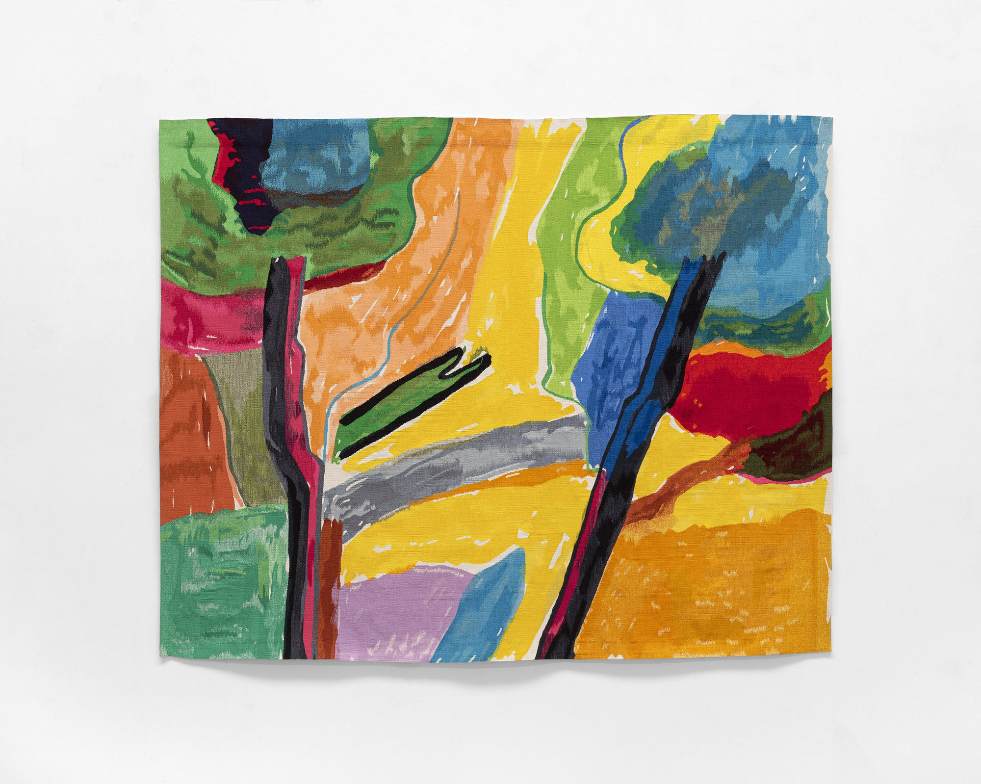 Etel Adnan Clairière, 2019 Wool tapestry Edition of 3 + 1 AP 62 x 78 inches (158 x 199 cm)