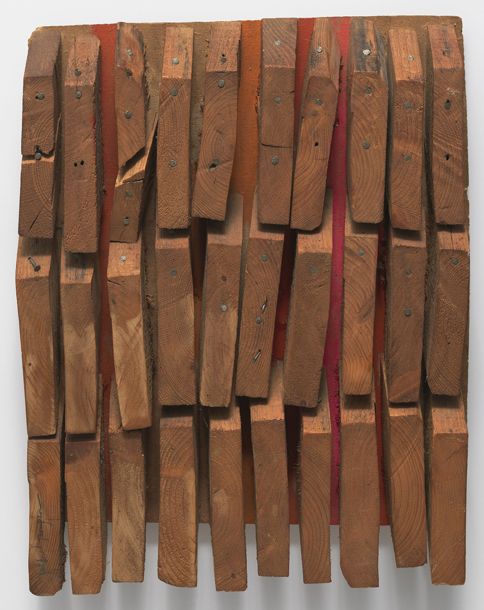 Mildred Thompson Wood Picture, c. 1967 Found wood and nails 20.5 x 15.75 x 2.75 inches (52.1 x 40 x 7 cm)