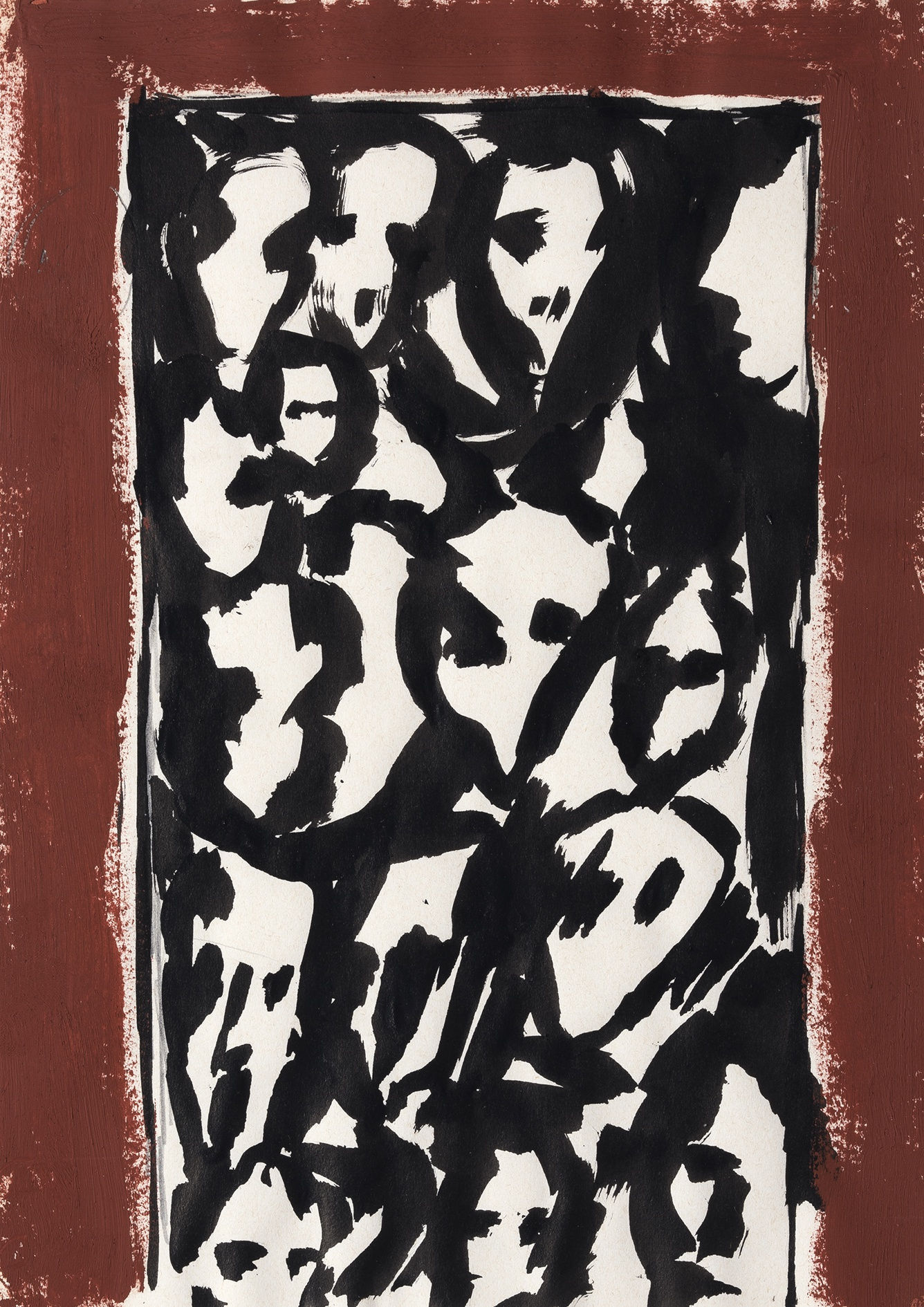 Jannis Kounellis Untitled, 1980 Oil, ink and pencil on paper 11 x 8.2 inches (28 x 20.9 cm)