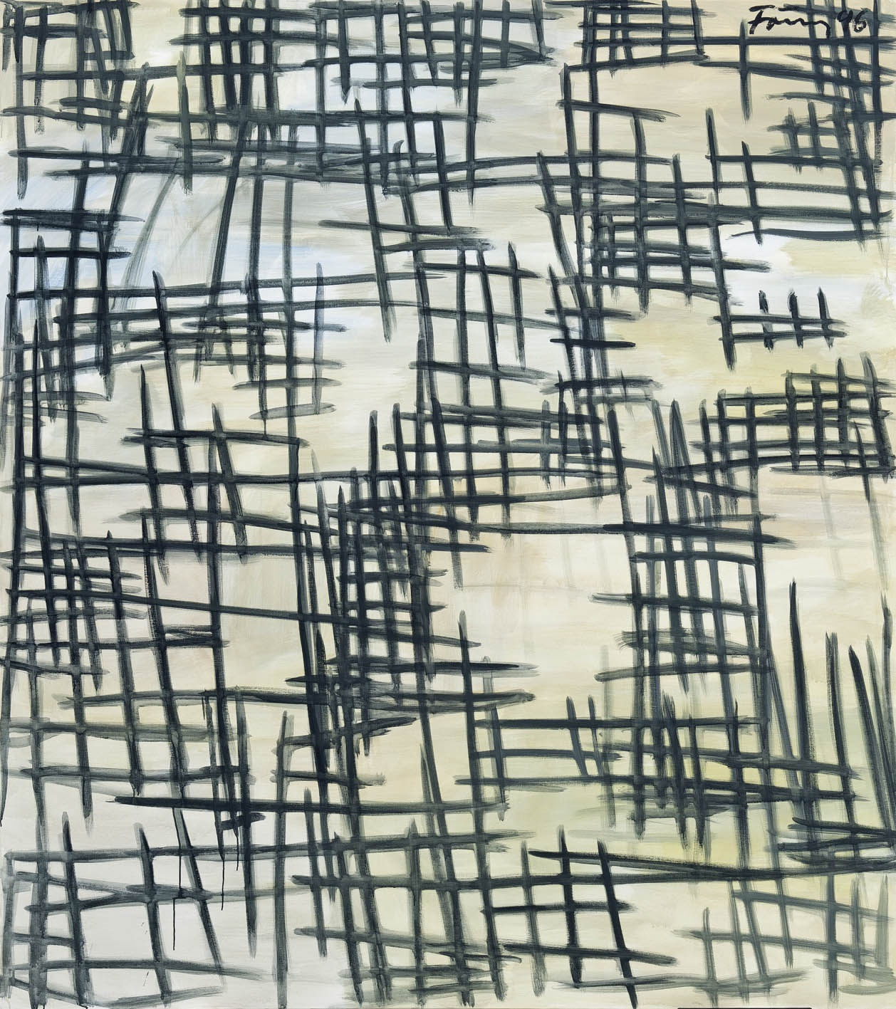 G&uuml;nther F&ouml;rg Untitled, 1996 Acrylic on canvas 86.6 x 76.8 inches (220 x 195 cm)