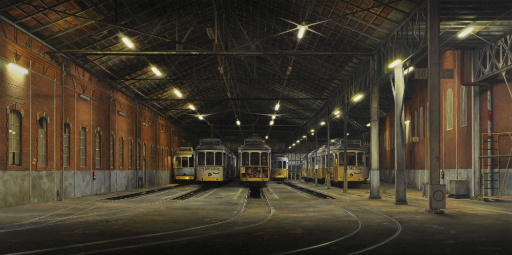 Dimitri Desiron - Night - 2018 - olieverf op doek - 120 x 60 cm