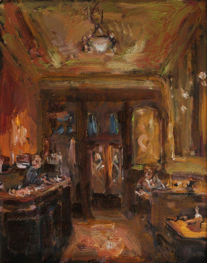 Douwe Elias - Bar tabac - 2018 - olie op paneel - 40 x 30 cm