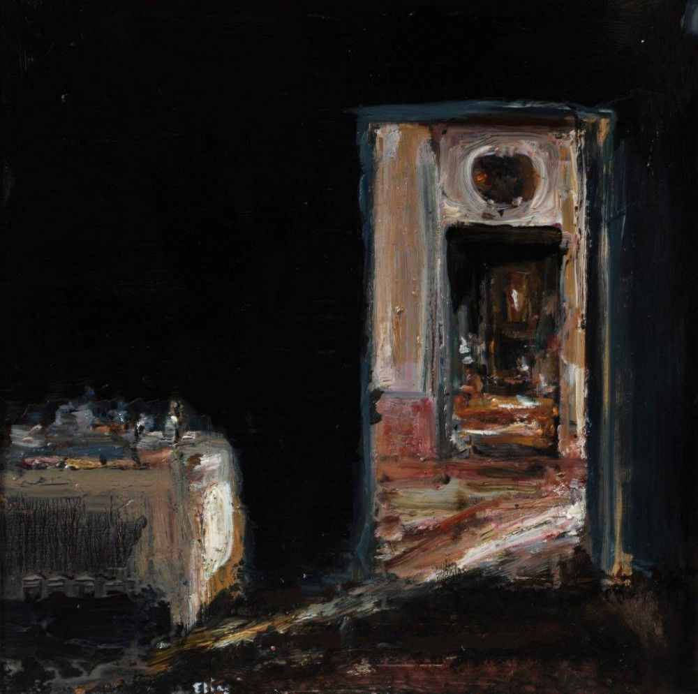 Douwe Elias - Doorkijkje - 2018 - olie op paneel - 40 x 40 cm