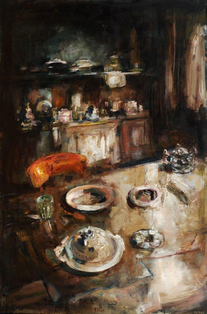 Douwe Elias - Keuken - 2018 - olie op doek - 150 x 100 cm