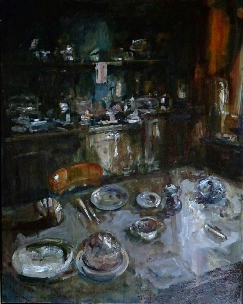 Douwe Elias - Keuken - 2018 - olie op doek - 150 x 120 cm