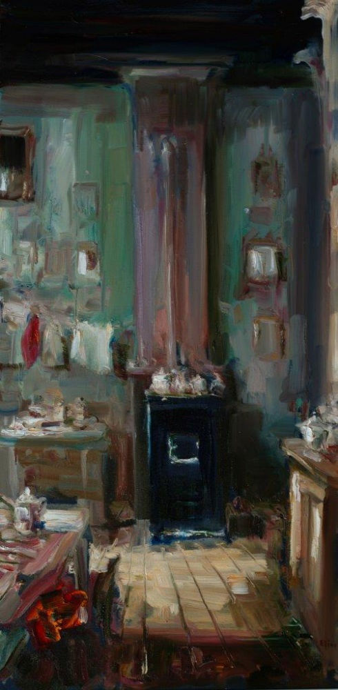 Douwe Elias - Studentenkamer - 2018 - olie op doek - 100 x 50 cm