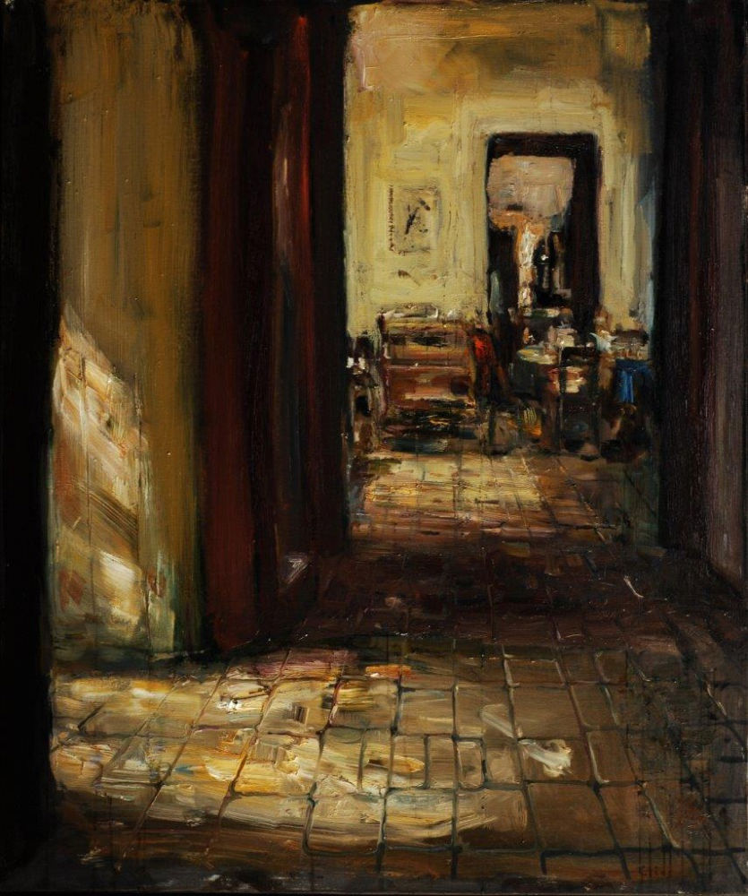 Douwe Elias - Vakantiehuis - 2018 - olie op doek - 120 x 100 cm