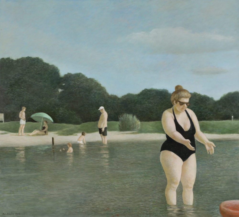 Koos van Keulen - Aan het Mirnser Klif - 2018 - olieverf op paneel - 83 x 93 cm