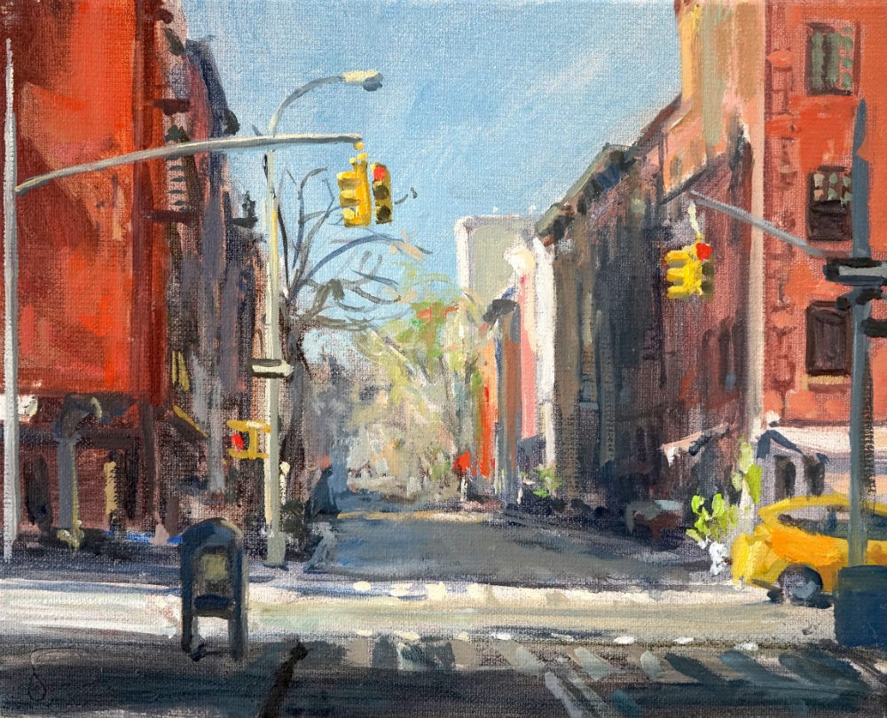 Robert Vorstman - Redstreet - 2018 - olieverf op doek - 24 x 30 cm