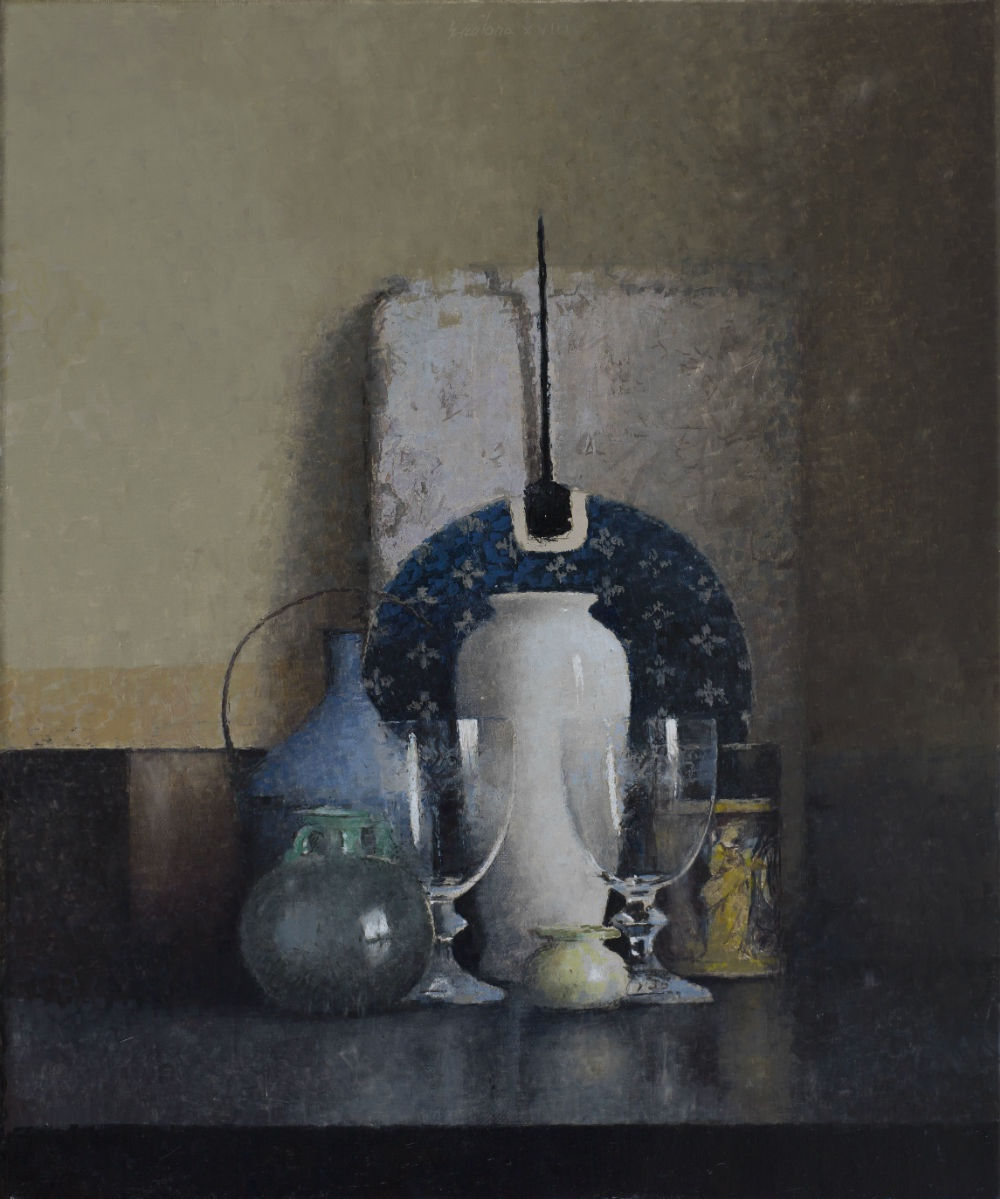 Pedro Escalona - Azul I - 2018 - Olieverf op canvas - 46 x 38 cm