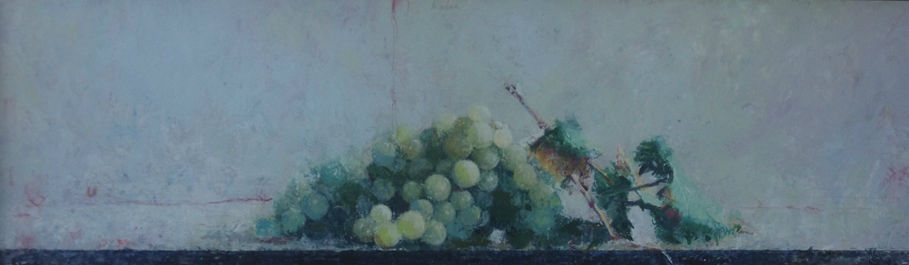 Pedro Escalona - Uvas - 2016 - olieverf op paneel - 15 x 50 cm