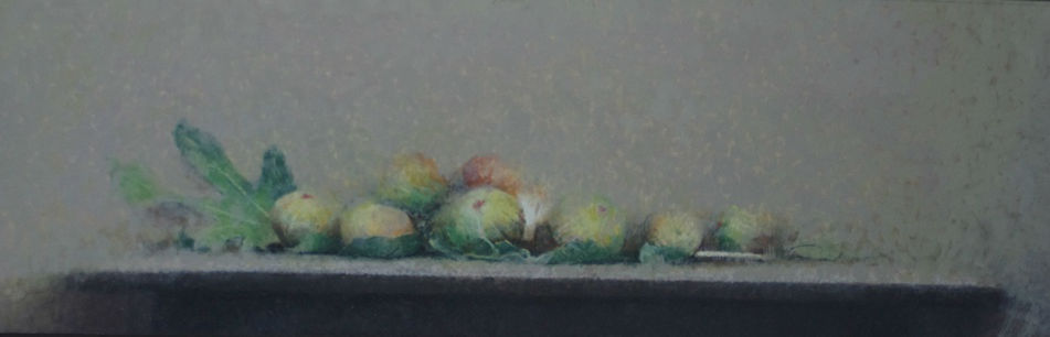 Pedro Escalona - Higos - 2016 - olieverf op paneel - 16 × 59 cm