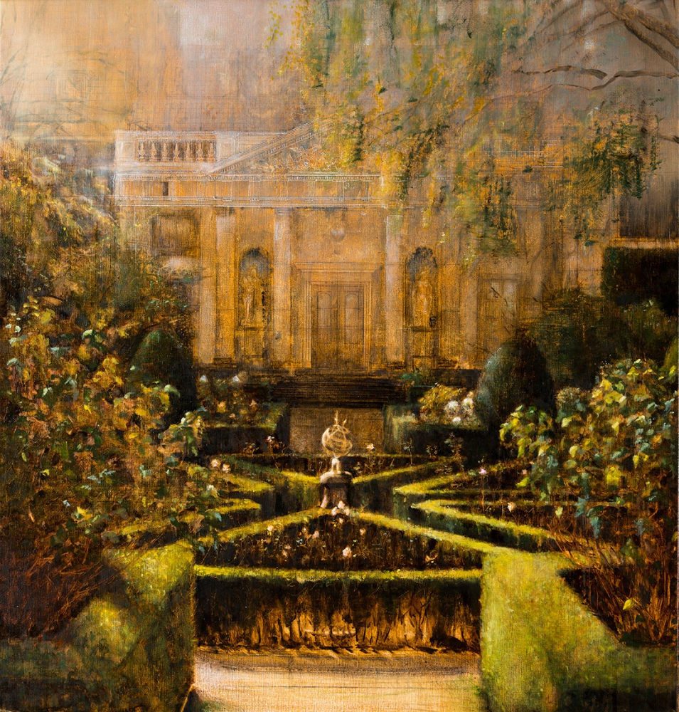 Mara van Laaren - Museum Van Loon Tuin - 2018 - olieverf op doek - 105 x 100 cm