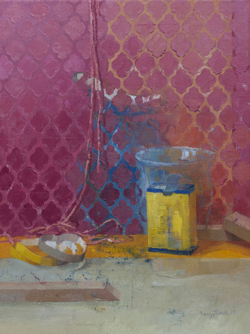 Zoey Frank - Pink Pattern - 2013 - olieverf op doek - 50 x 37,5 cm