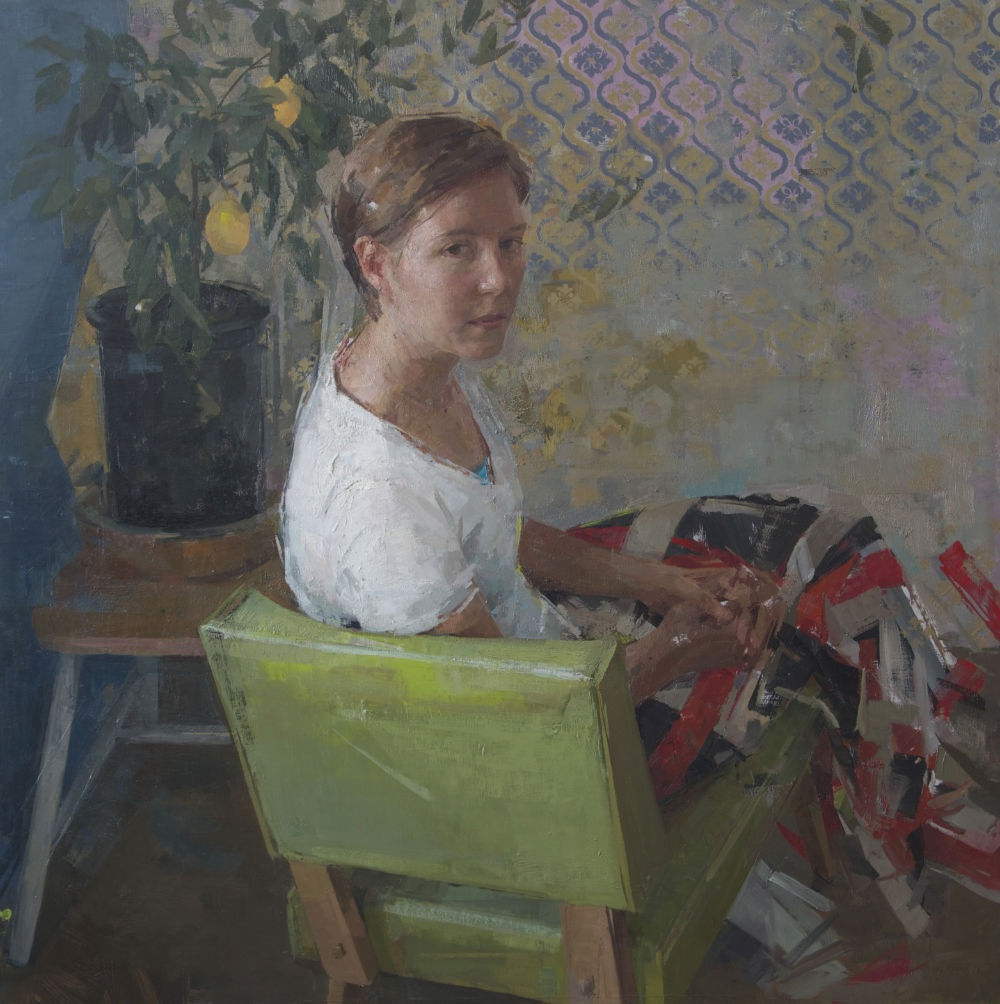 Zoey Frank - Laura - 2016 - olieverf op paneel - 91 x 91 cm