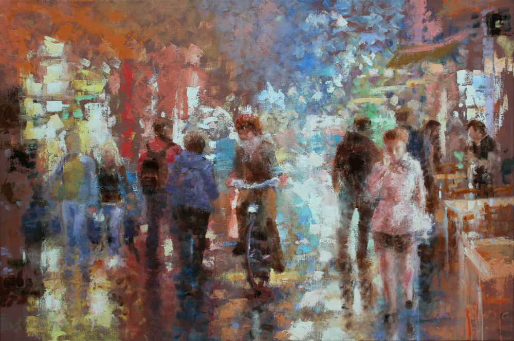 Peter Hartwig - Avond - 2016 - olieverf op linnen - 80 &times; 120 cm