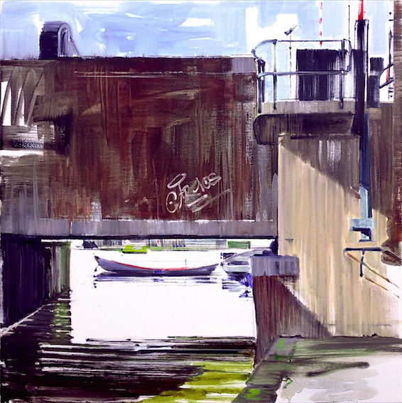 Pauline van Buringen - Viaduct de Omval - 2016 - Olieverf op doek - 60 x 60 cm