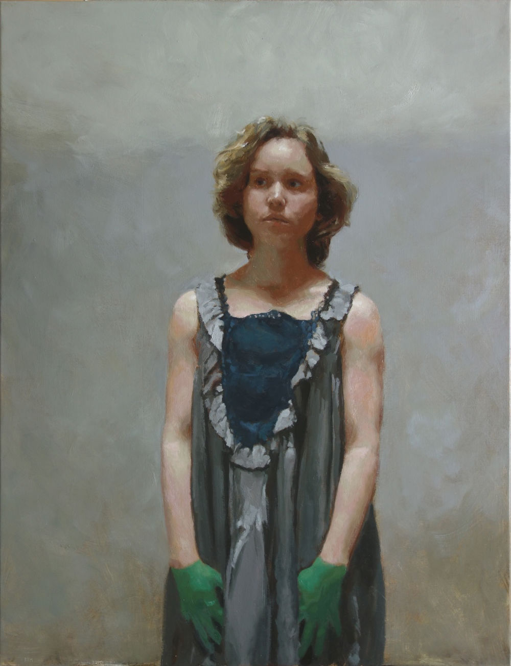 Rafel Bestard - Green Hands - 2016 - olieverf op doek - 116 x 89 cm