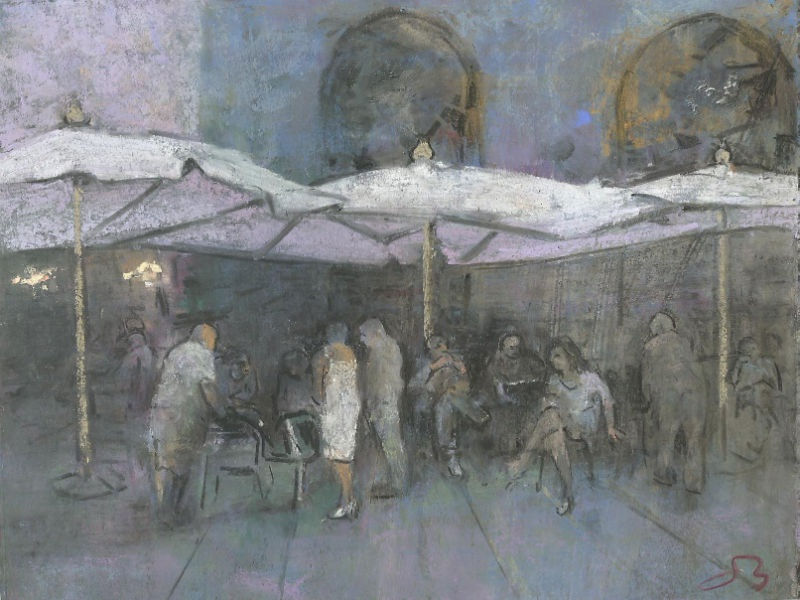 Onno Boerwinkel - Una serata a Toscana - 2014 - pastel op papier - 24 x 30 cm