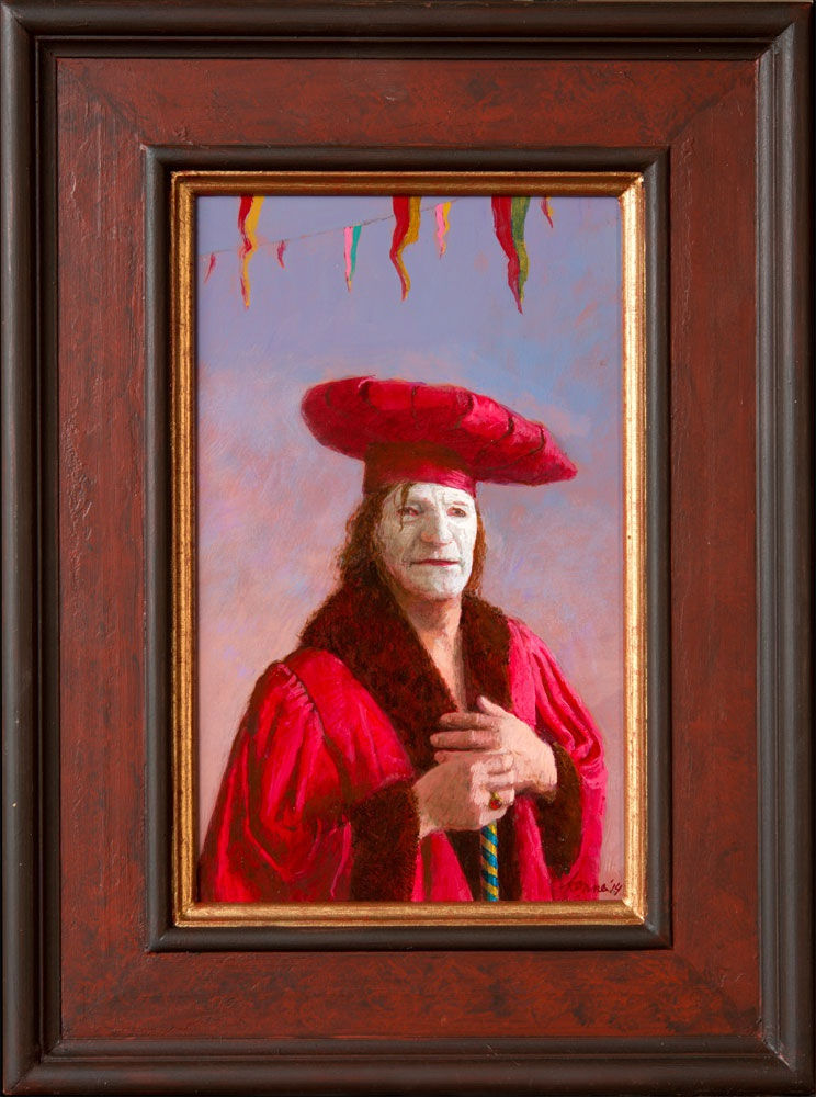 Kenne Grégoire - Decaan - 2014 - acryl op paneel - 35 x 22 cm