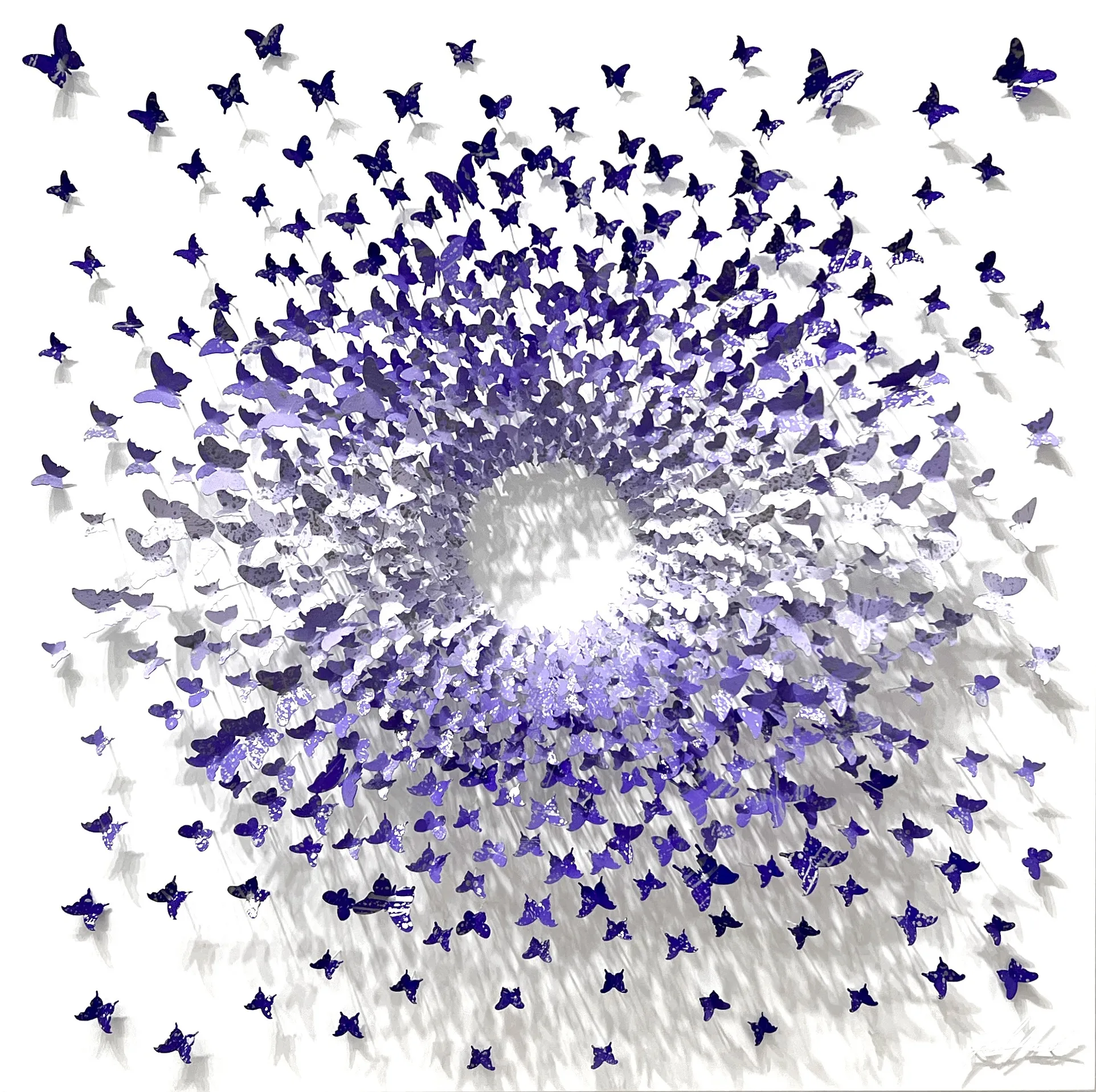 Joel Amit Here Comes The Sun - purple Metal Wall Sculpture 40 x 40 in 100 x 100 cm (GFA1707)