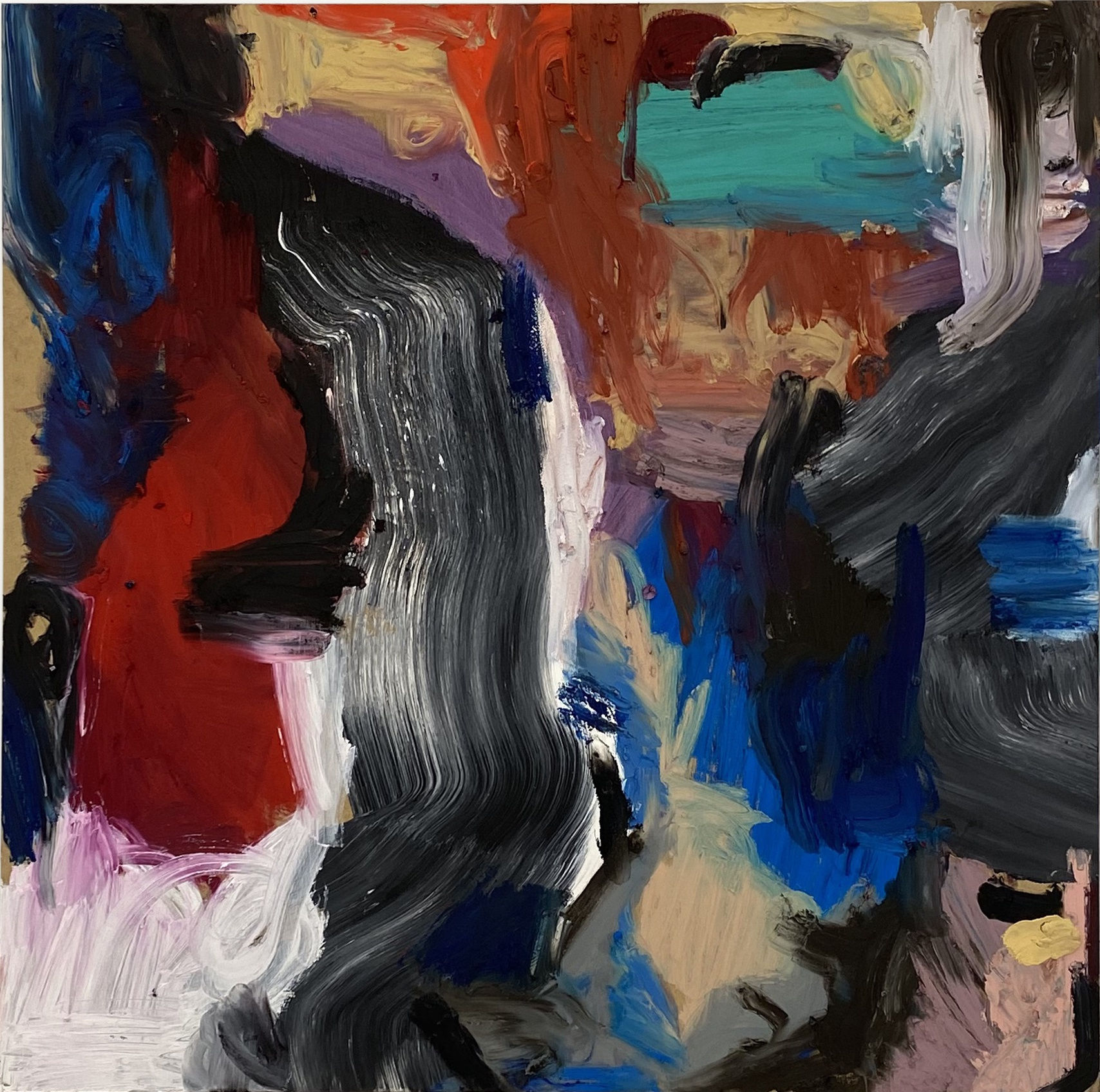 Song of Songs-19, 2020 Oil pastel, oil bar, and gesso with sand from Israel/Palestine on board 24 x 24 inches (61 x 61 cm)