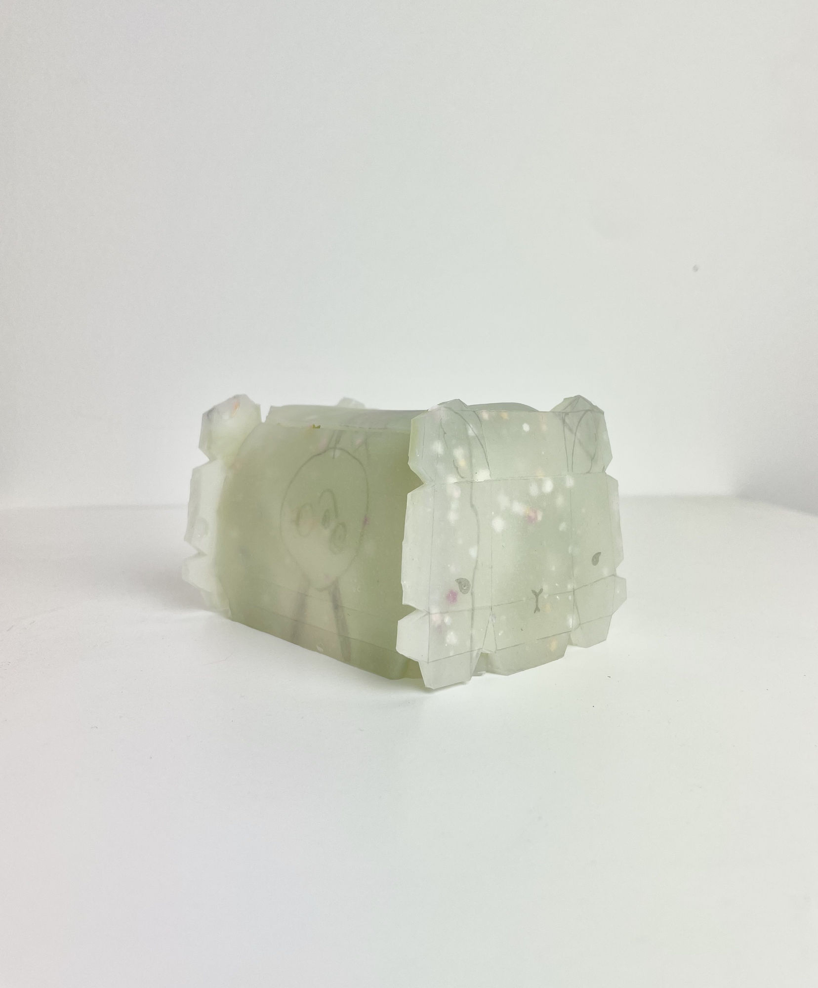 Juni Aranda Traces I, 2024 Platinum silicone with graphite and glitter transfer 10 x 8 x 7 cm 4 x 3 1/8 x 2 3/4 in