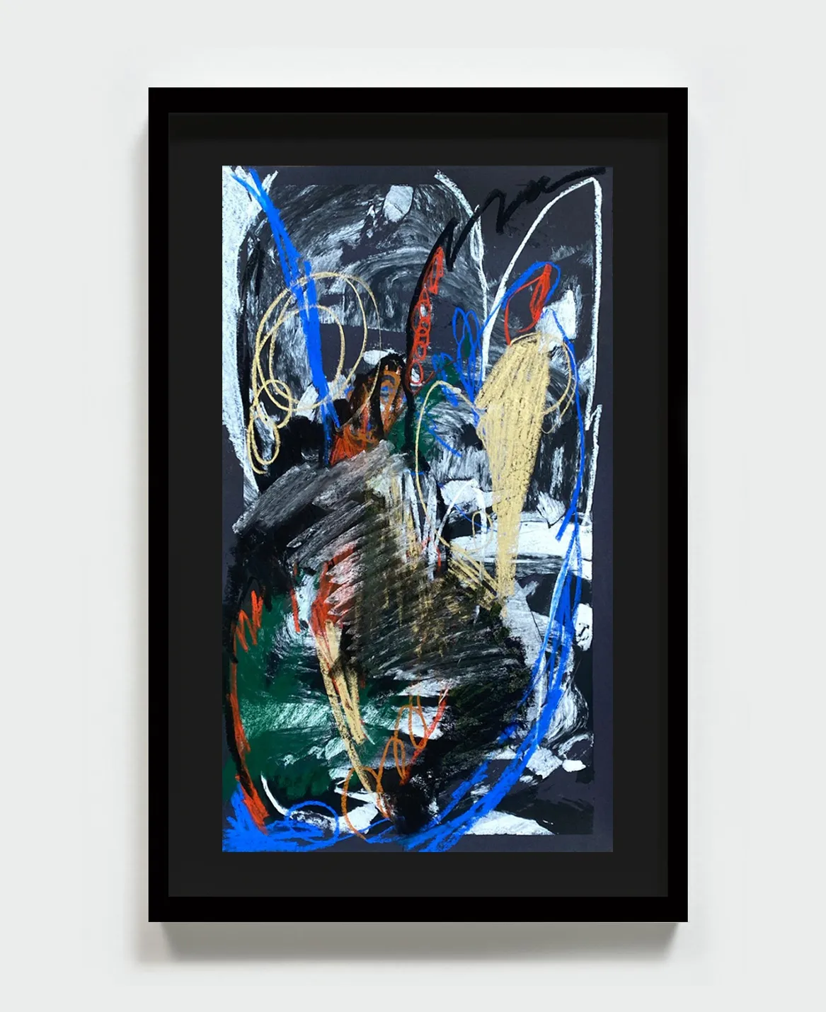 UNTITLED, 2017—2020 Soft pastel and gesso with sand from Israel/Palestine on paper 22 x 12.5 inches (unframed) (56 x 32 cm unframed)