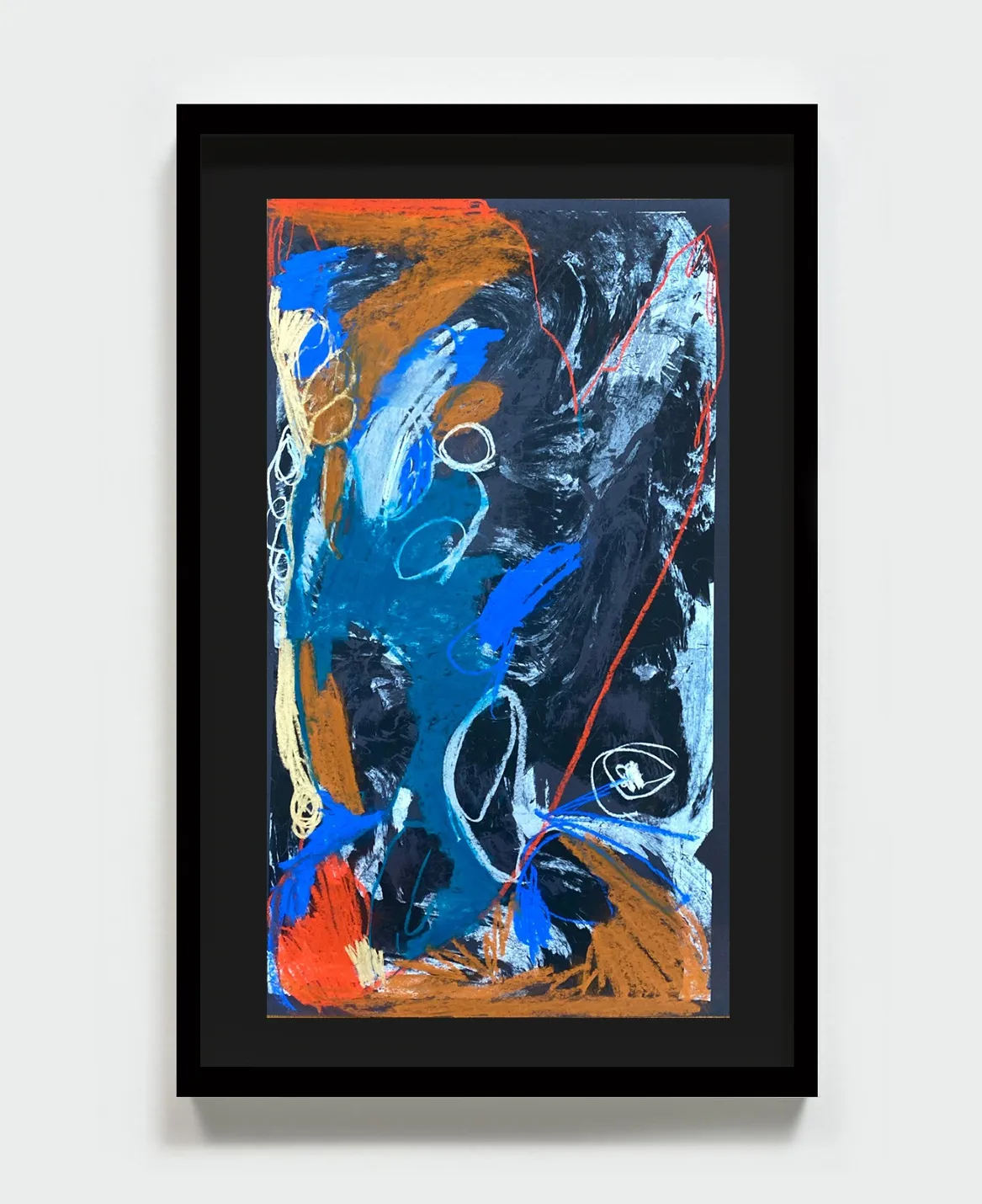 UNTITLED, 2017—2020 Soft pastel and gesso with sand from Israel/Palestine on paper 22 x 12.5 inches (unframed) (56 x 32 cm unframed)