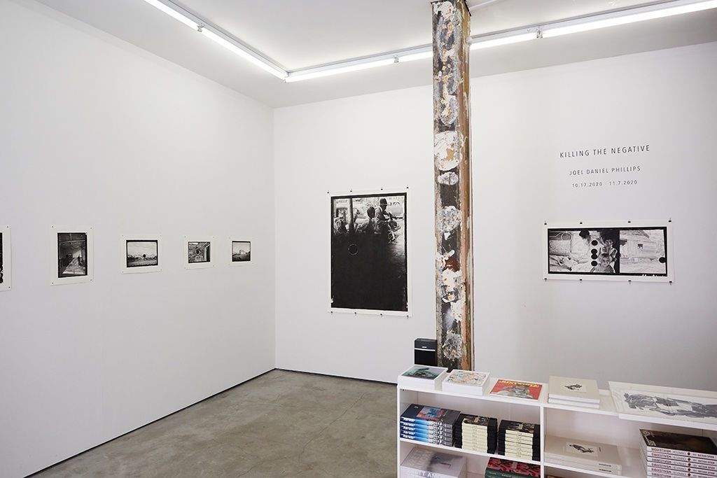 Installation image from Joel Daniel Phillips'  exhibition "Killing The Negative" at Hashimoto Contemporary NYC