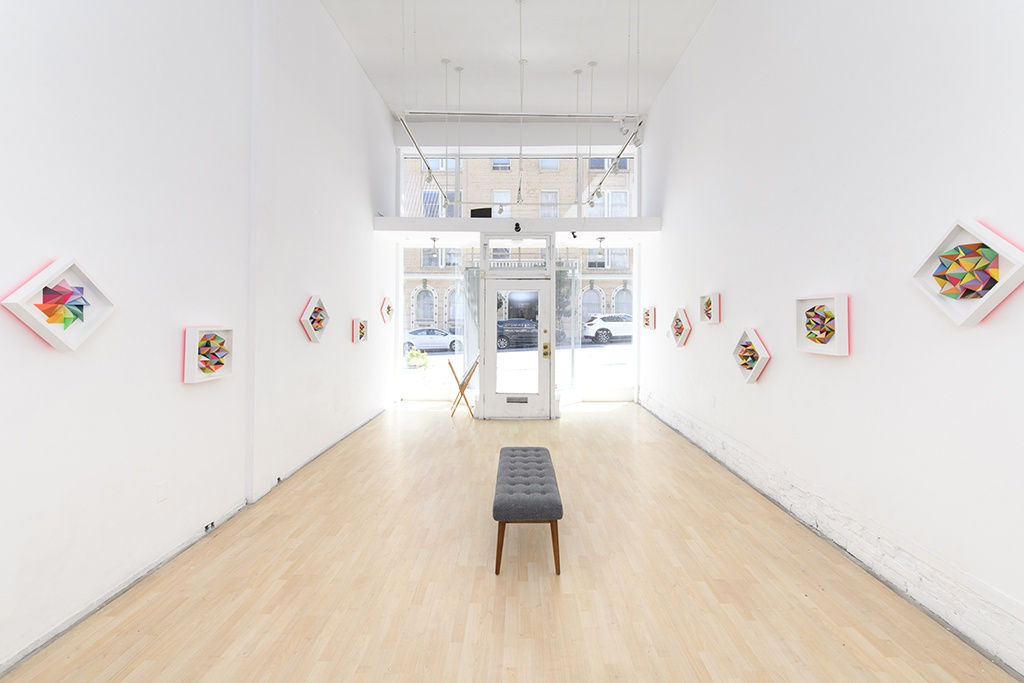 Installation image from Sean Newport's "The Garden" exhibition at Hashimoto Contemporary SF