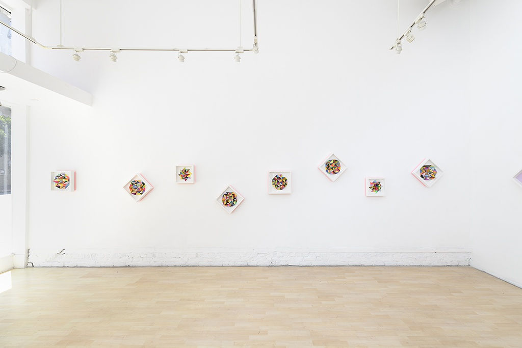 Installation image from Sean Newport's "The Garden" exhibition at Hashimoto Contemporary SF